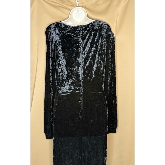 Timeless London Unique Vintage Black Velvet Maxi Dress 16 NWT - Picture 6 of 8